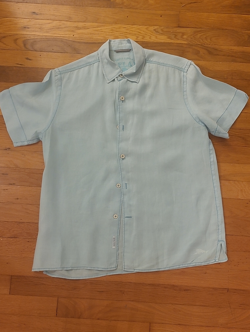 Tommy Bahama Light Blue Short-Sleeve Button-Down Shirt
